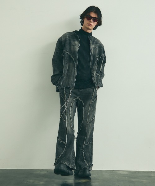 【VU ヴウ】デニムセットアップ DEEP BLUE volume denim setup blue – A.subjjject