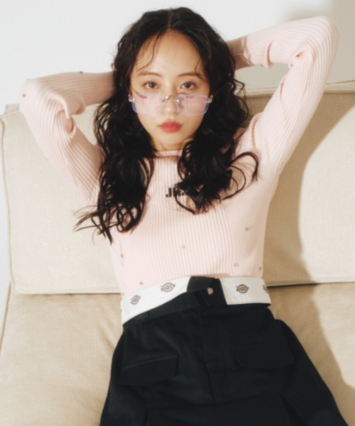 JILLSTUART❤︎大人可愛いキラキラビジューニット JILL by STUART ニット セーター ビジューコンパクトロゴニット