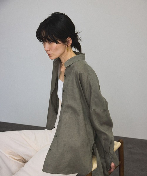 SALON adam et rope'（サロン アダム エ ロペ） リネンシャツ ブラウス