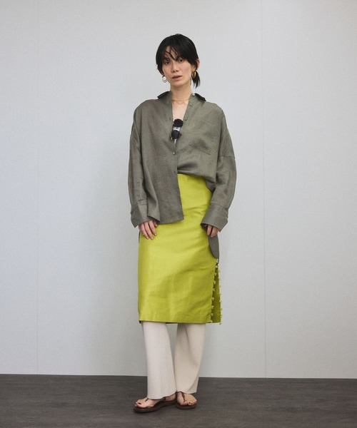 ブラウス シャツ リネンオーバーシャツ「GENTLE LINEN」 レディース ブラウス シャツ リネンオーバーシャツ「GENTLE LINEN」 レ