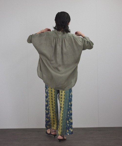 SALON adam et rope'（サロン アダム エ ロペ） リネンシャツ ブラウス