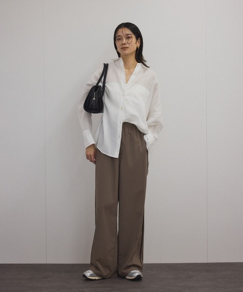 ブラウス シャツ リネンオーバーシャツ「GENTLE LINEN」 レディース ブラウス シャツ リネンオーバーシャツ「GENTLE LINEN」 レ