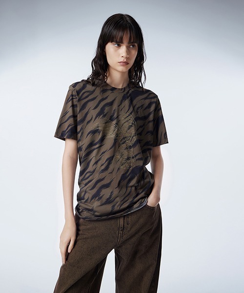 tシャツ Rabbit-motif Lepard T-shirt レディース