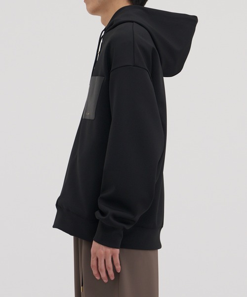 【CULLNI】　ブルゾン　ジップパーカー CULLNI パーカー 別注 Zip Up Hoodie With Washable Leather