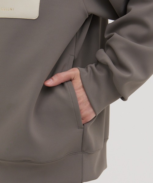 【CULLNI】　ブルゾン　ジップパーカー CULLNI パーカー 別注 Zip Up Hoodie With Washable Leather