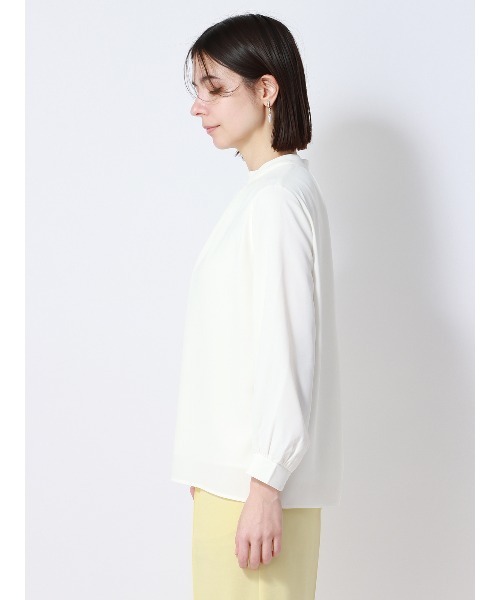 ブラウス シャツ パールネックレス2WAYブラウス 8分袖 ウォッシャブル ジョーゼット レディース セール】パールネックレス2WAYブラウス 8分袖 ウォッシャブル