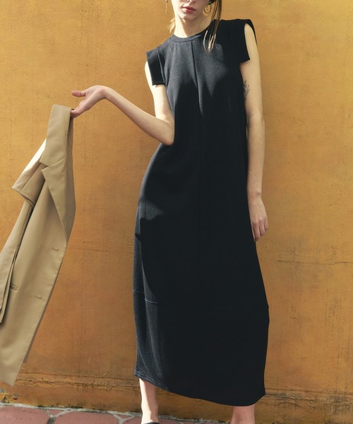 Laurel ローレル　長袖 ひざ丈ワンピース Muel Chic ワンピース Laurel cutsew one-piece ローレル