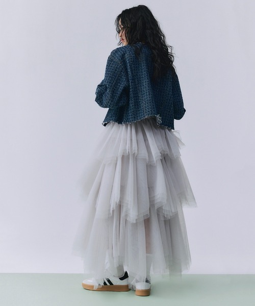 EIMY ISTOIRE フリル付きテーラードジャケット EIMY ISTOIRE フリル付きテーラードジャケット EIMY ISTOIRE フリル