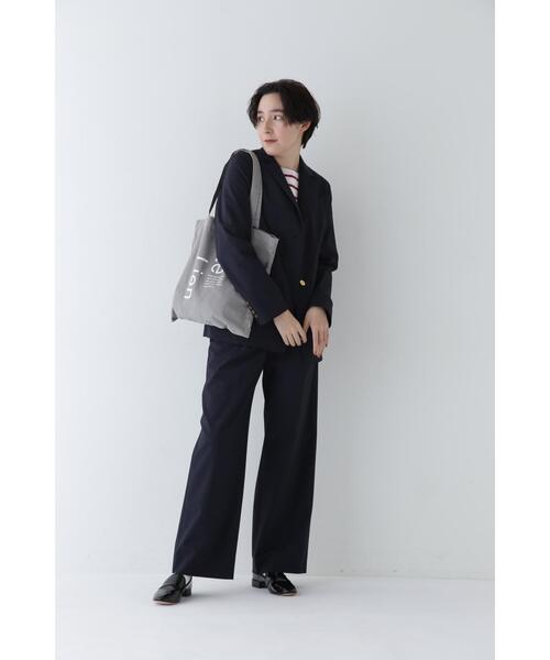 ワイドパンツ パンツ 「4サイズ展開」Ｐレーヨン麻ポプリンマーベルトセミワイドパンツ レディースの画像
