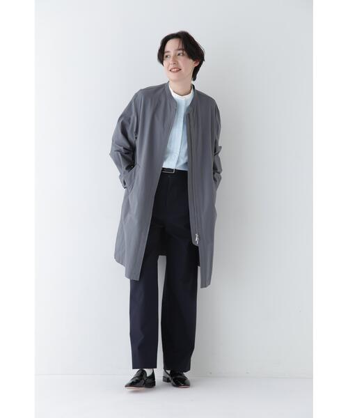 ワイドパンツ パンツ 「4サイズ展開」Ｐレーヨン麻ポプリンマーベルトセミワイドパンツ レディースの画像