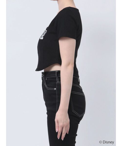 GYDA tシャツ Mickey Mouse / フロントZIPワッフルトップス