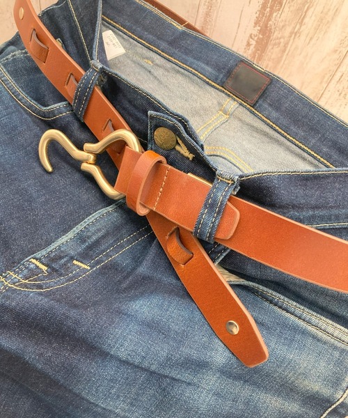 Lee（リー） ベルト 30mm レザーフックベルト/ピックベルト メンズ