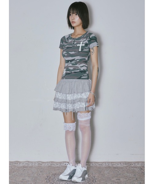 tシャツ A'GEM/9 × .kom 「NIIER NOR/ニーアノア」 VINTAGE CROSS BUTTON DOWN TEE/ヴィンテージク NIIER NOR tシャツ A'GEM/9 × .kom 「NIIER NOR/ニーアノア