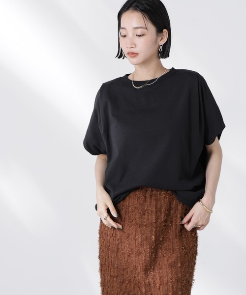 NANO universe tシャツ 変形スリーブカットトップス レディース