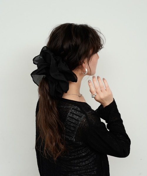 ripndip SCRUNCHIE ナーミーバディシュシュ 関税送料無料 シュシュ Organdie Big Frilled Scrunchie / オーガンジービッグ