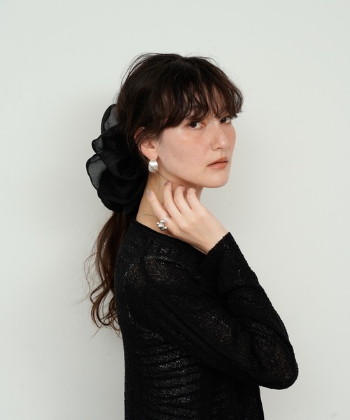 シュシュ Organdie Big Frilled Scrunchie / オーガンジービッグ