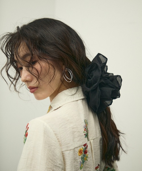 ripndip SCRUNCHIE ナーミーバディシュシュ 関税送料無料 シュシュ Organdie Big Frilled Scrunchie / オーガンジービッグ
