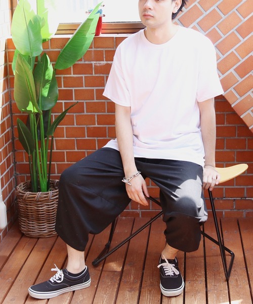 8 パンツ リネン サルエルパンツ メンズ レディース : ZOZOTOWN Yahoo