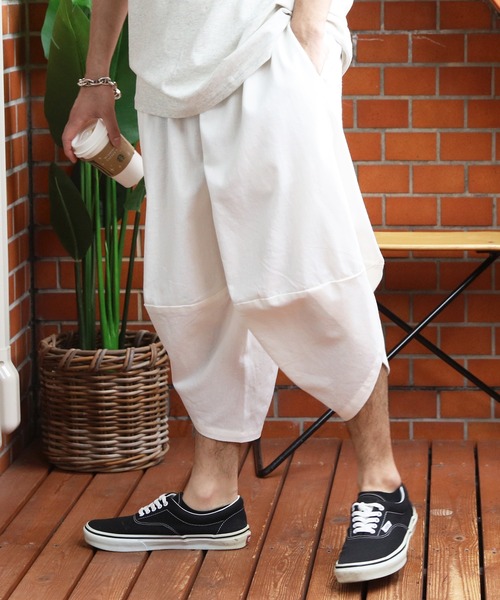 8 パンツ リネン サルエルパンツ メンズ レディース : ZOZOTOWN Yahoo