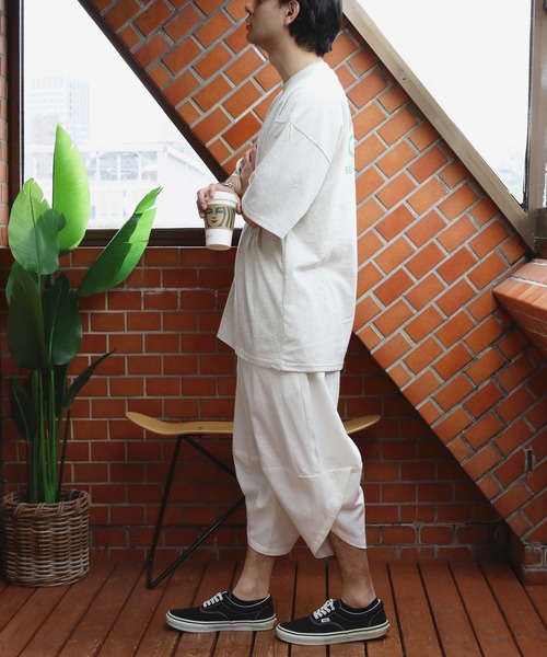 8 パンツ リネン サルエルパンツ メンズ レディース : ZOZOTOWN Yahoo