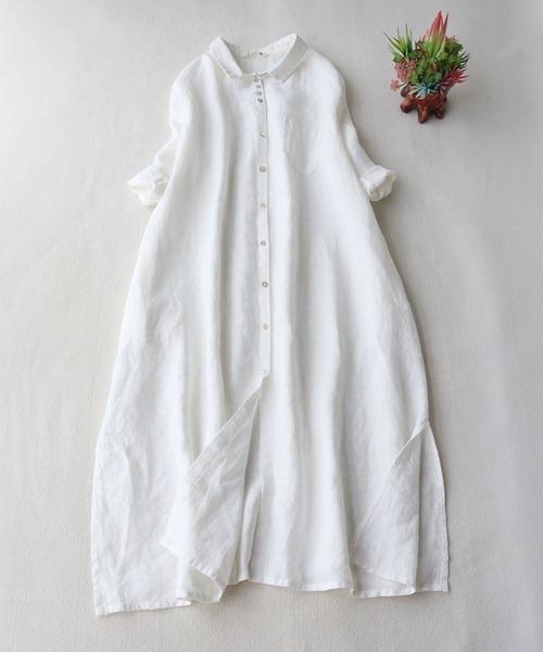 ロングワンピース TALL/2Tサイズあり】アメスリリブロングワンピース（ワンピース