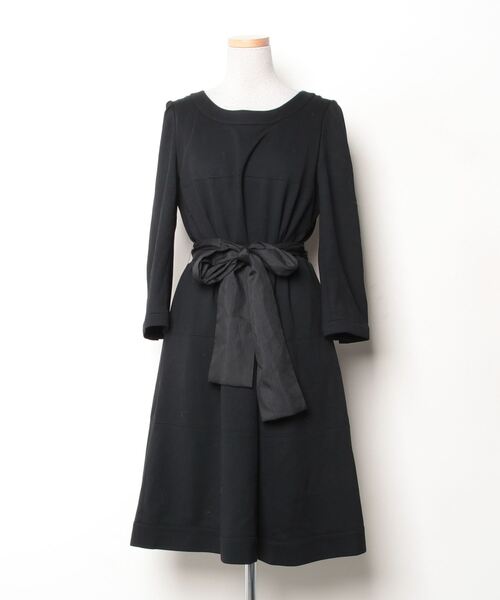 新品93,500円TO BE CHICワンピース豪華刺繍 42サイズ TO BE CHIC（トゥー ビー シック） 7分袖ワンピース 42 ブラック