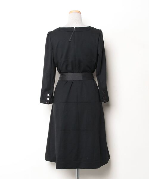 「TO BE CHIC」 7分袖ワンピース 42 ブラック レディース_画像2