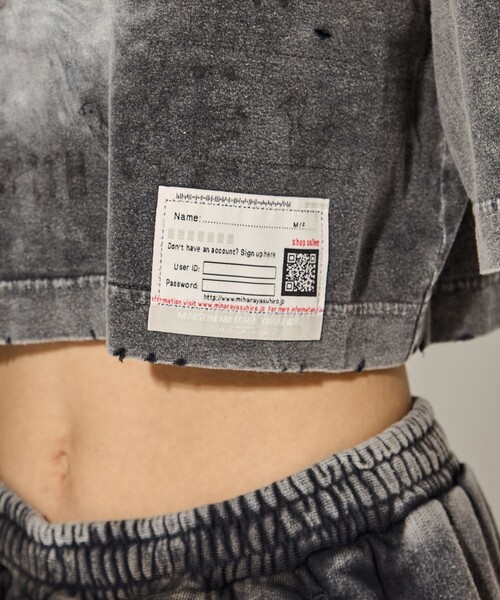 すぐ届く【MIHARA YASUHIRO】人気 BLEACHED CROPPED TEE MIHARAYASUHIRO tシャツ 「MIHARA YASUHIRO/ミハラヤスヒロ
