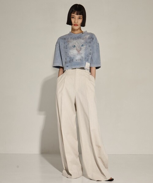解体と再生! MIHARA YASUHIRO ブリーチ コットン 半袖 Tシャツ Maison MIHARA YASUHIRO ONLINE STORE（メゾンミハラヤスヒロ