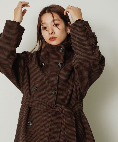 [SENSE OF PLACE by URBAN RESEARCH] пальто с отложным воротником SMALL свет бежевый женский 