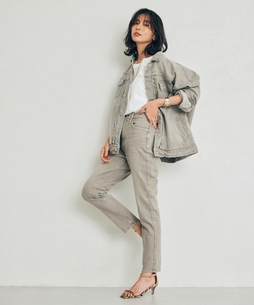 upper hights＊ LOOSE JEANS デニムジャケット グレー 着るだけでオシャレ見え！押させておきたい指名買いアイテム