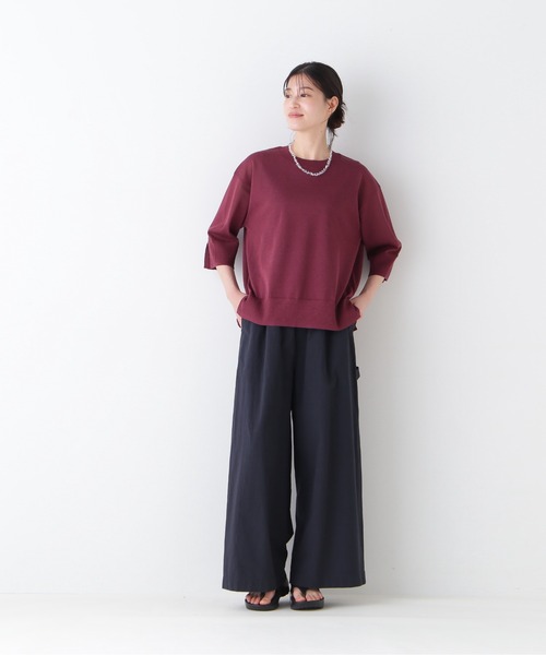 「human woman」 長袖ニット MEDIUM ネイビー レディース ヒューマンウーマン（レディースニット、セーター）｜トップス