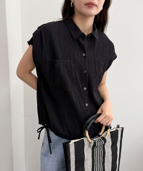 「fredy emue」 長袖ブラウス 38 イエロー系その他 レディース fredy emue ブラウス シャツ シアージャガードパイピング半袖