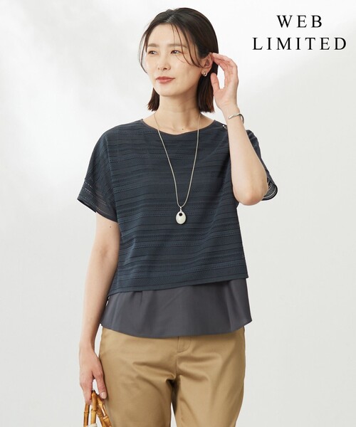 J.PRESS tシャツ 「WEB限定カラーあり・洗える」レース