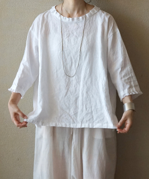 JOURNAL STANDARD LUXE ブラウス シャツ ソフトリネン タック