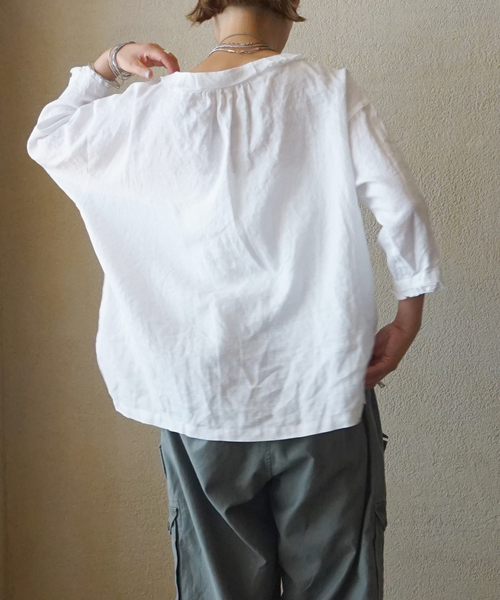 JOURNAL STANDARD LUXE ブラウス シャツ ソフトリネン タック