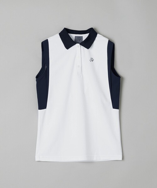 tシャツ ウィメンズ カノコ ノースリーブ ポロシャツ-吸水速乾 UV 横ストレッチ- レディース UNITED ARROWS GOLF tシャツ ウィメンズ カノコ ノースリーブ