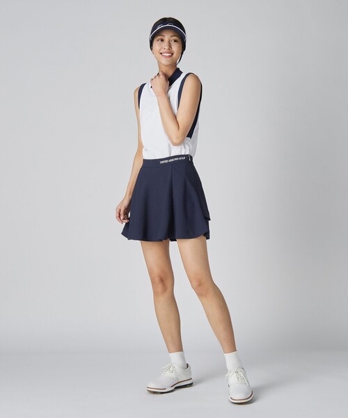 tシャツ ウィメンズ カノコ ノースリーブ ポロシャツ-吸水速乾 UV 横ストレッチ- レディース UNITED ARROWS GOLF tシャツ ウィメンズ カノコ ノースリーブ