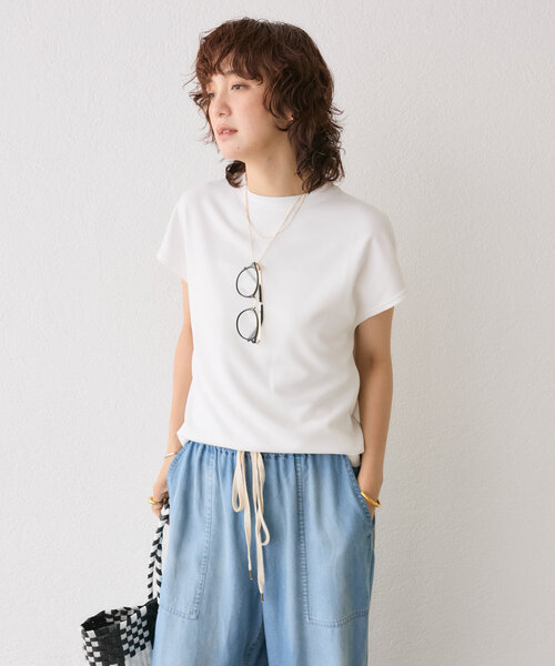 RIVE DROITE tシャツ 「しわになりにくい」カットジョーゼット
