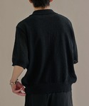 サマーニット セーター ニット カールヤーンル...の詳細画像2
