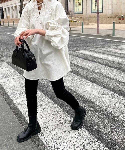 「CANAL JEAN」 「red chop works」長袖シャツ 38 ホワイト レディース