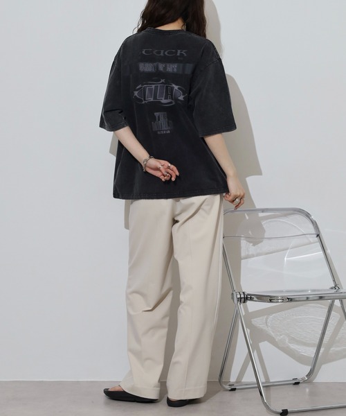 RE730 tシャツ 硫化染めマルチロゴTシャツ メンズ レディース