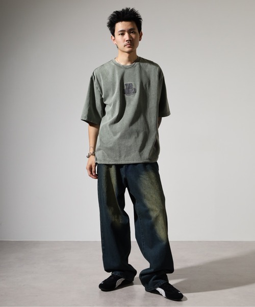 RE730 tシャツ 硫化染めマルチロゴTシャツ メンズ レディース
