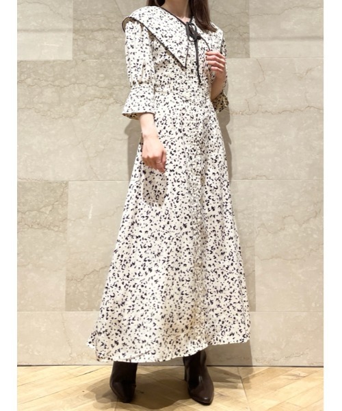 公式サイト SNIDEL◇7分袖ワンピース/O/アクリル/PUP/無地/swn0241099