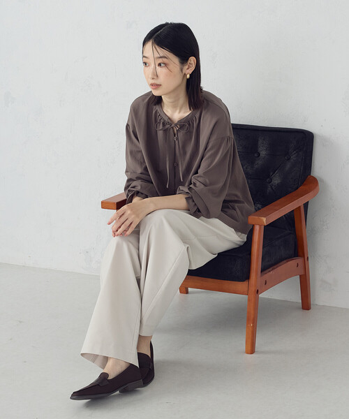 COMME CA ISM ブラウス シャツ キャンディスリーブ レディース