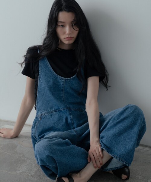 INDIVI GALLEST サロペット オーバーオール デニムサロペット