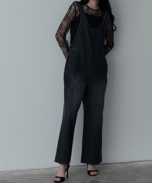 INDIVI GALLEST サロペット オーバーオール デニムサロペット
