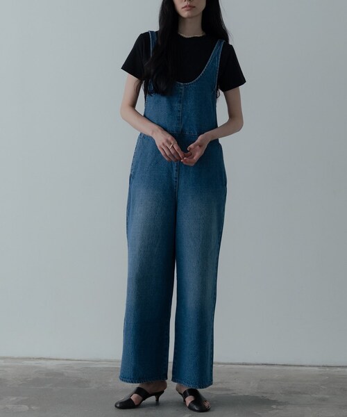 INDIVI GALLEST サロペット オーバーオール デニムサロペット