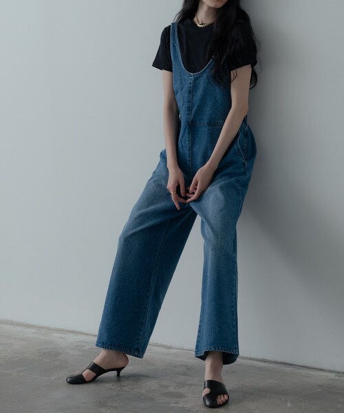 INDIVI GALLEST サロペット オーバーオール デニムサロペット