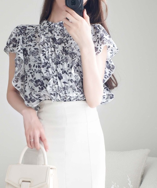 「mily bilet」 ノースリーブブラウス LARGE ホワイト レディース